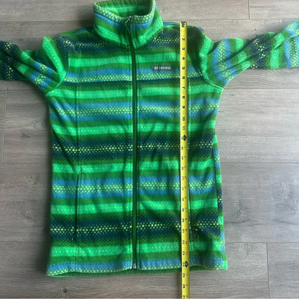 EUC Columbia fleece jacket - size youth large - blue and green